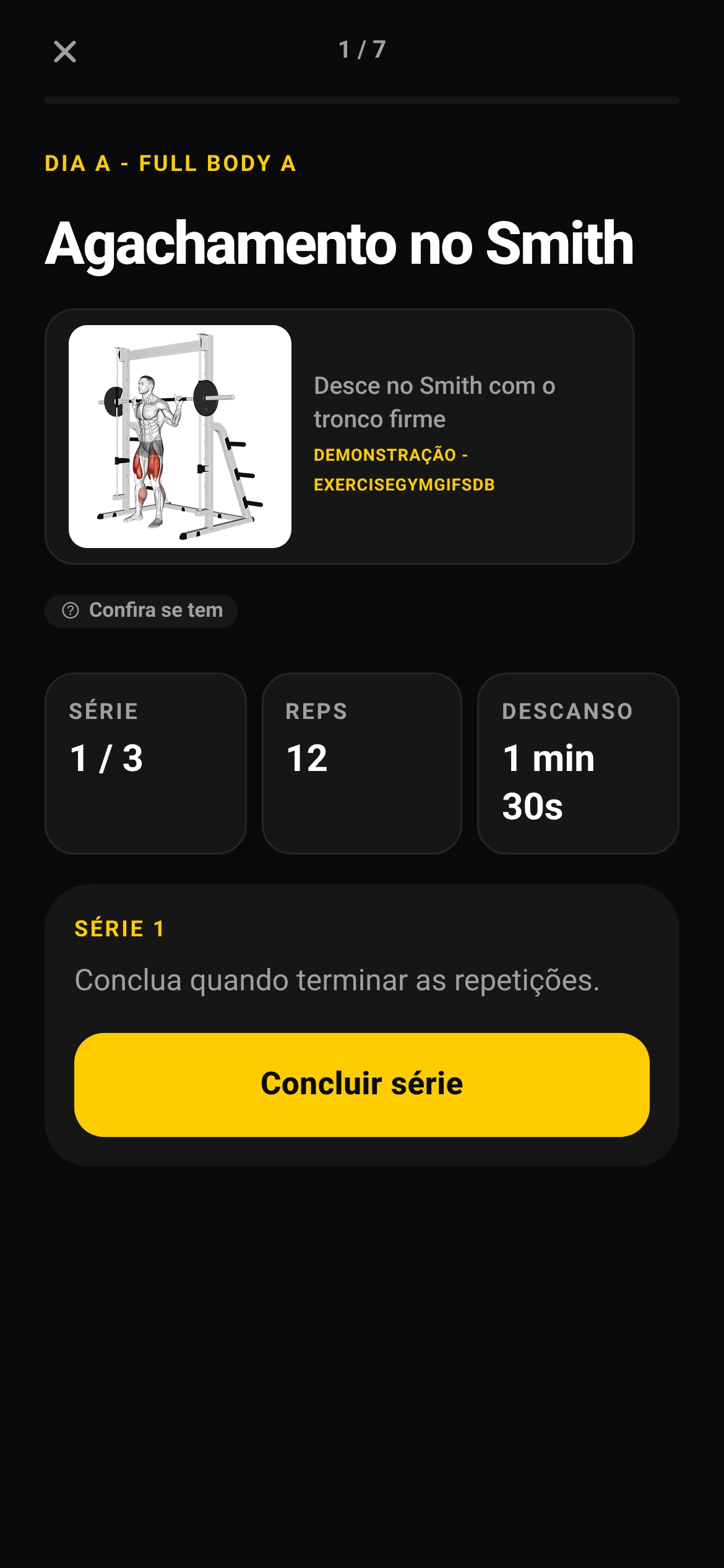 Treino guiado